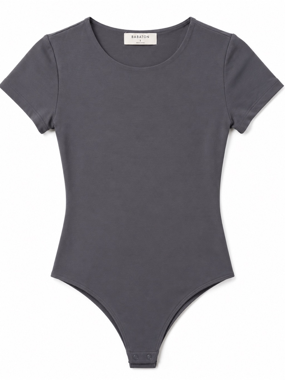 Aritzia Babaton Gray Short Sleeve Bodysuit Size S